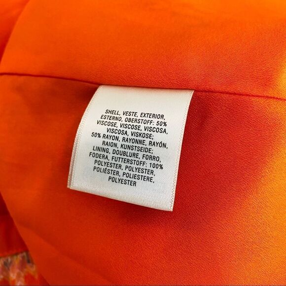 Anthropologie Halter Dress Small 6 orange paisley - Picture 9 of 11